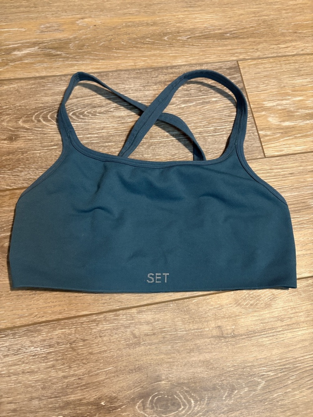 Set Active Sculptflex Box X Sports Bra Neptune EUC